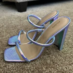 Aldo iridescent mules